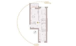 2-к квартира, вторичка, 74м2, 8/9 этаж