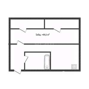 3-к квартира, вторичка, 45м2, 1/5 этаж