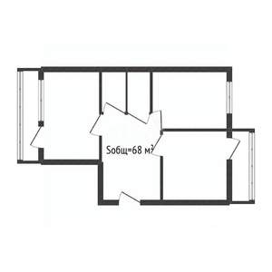 2-к квартира, вторичка, 68м2, 10/16 этаж