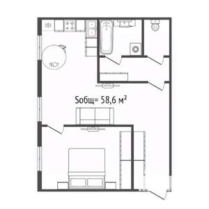 2-к квартира, вторичка, 59м2, 3/4 этаж