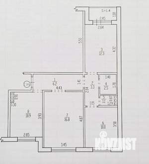 3-к квартира, вторичка, 65м2, 4/10 этаж