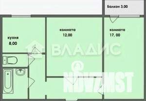 2-к квартира, вторичка, 54м2, 4/9 этаж