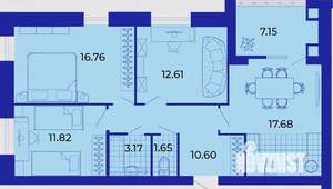 3-к квартира, вторичка, 82м2, 9/9 этаж