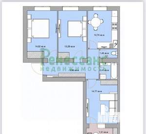 3-к квартира, вторичка, 69м2, 2/5 этаж