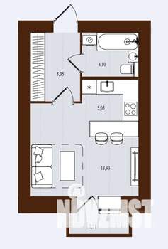 Студия квартира, вторичка, 31м2, 4/14 этаж