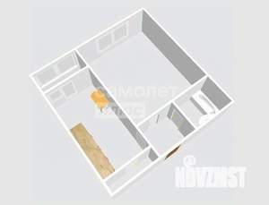 1-к квартира, вторичка, 35м2, 3/9 этаж