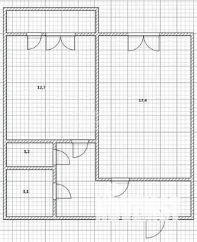 1-к квартира, вторичка, 43м2, 1/10 этаж