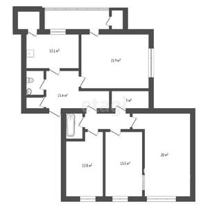 4-к квартира, вторичка, 107м2, 4/9 этаж
