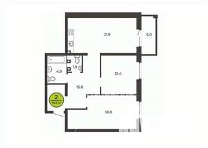 3-к квартира, вторичка, 78м2, 7/7 этаж