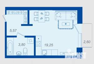 Студия квартира, вторичка, 29м2, 7/17 этаж