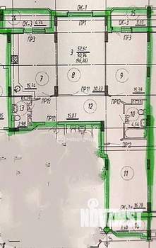 3-к квартира, вторичка, 97м2, 6/16 этаж