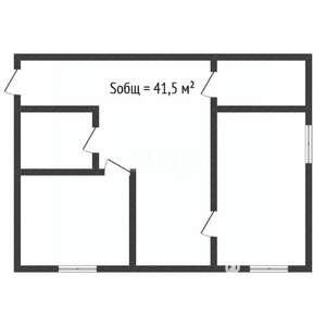 2-к квартира, вторичка, 42м2, 4/4 этаж