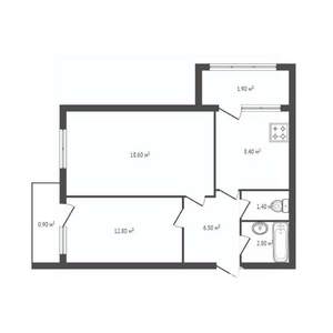 2-к квартира, вторичка, 53м2, 5/10 этаж