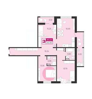 3-к квартира, вторичка, 90м2, 1/10 этаж