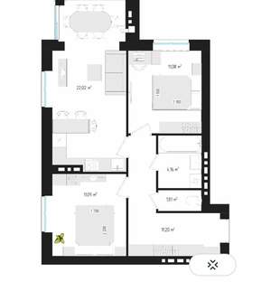 2-к квартира, вторичка, 60м2, 4/5 этаж