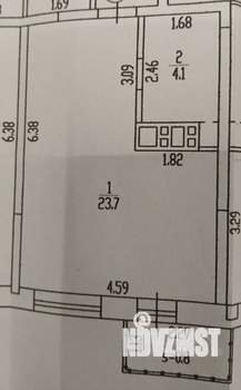 1-к квартира, вторичка, 28м2, 3/17 этаж