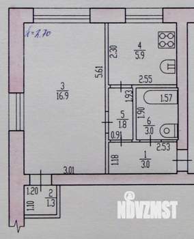 1-к квартира, вторичка, 32м2, 3/4 этаж