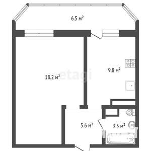1-к квартира, вторичка, 39м2, 2/16 этаж