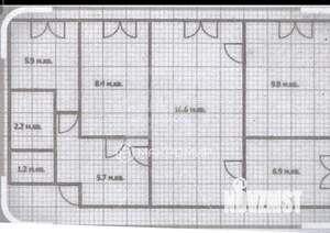 3-к квартира, вторичка, 58м2, 1/5 этаж