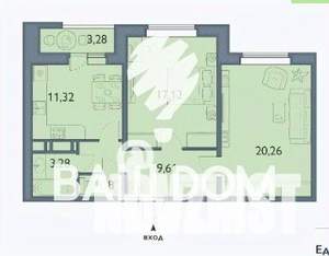 2-к квартира, вторичка, 65м2, 7/16 этаж