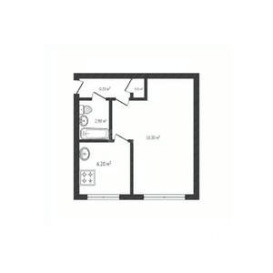 1-к квартира, вторичка, 31м2, 1/5 этаж