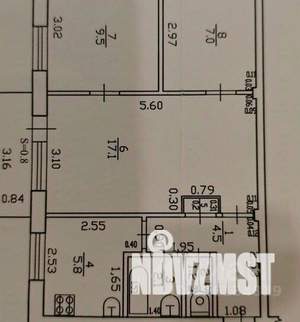 3-к квартира, вторичка, 47м2, 5/5 этаж