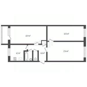 3-к квартира, вторичка, 63м2, 3/5 этаж