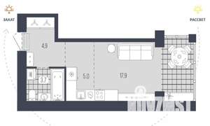 Студия квартира, вторичка, 32м2, 3/9 этаж