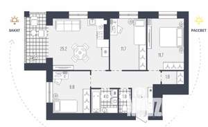 3-к квартира, вторичка, 77м2, 2/9 этаж