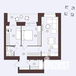 2-к квартира, сданный дом, 69м2, 14/16 этаж