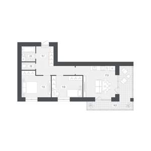 2-к квартира, вторичка, 72м2, 7/9 этаж