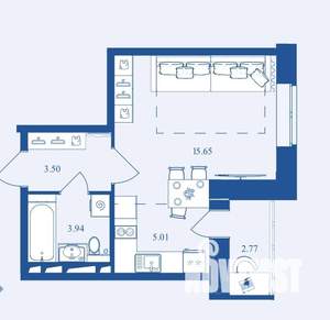 1-к квартира, вторичка, 31м2, 3/16 этаж