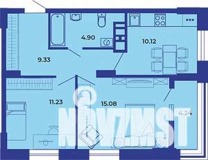 2-к квартира, вторичка, 55м2, 12/19 этаж