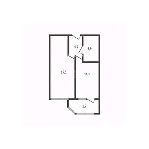 1-к квартира, вторичка, 39м2, 9/17 этаж