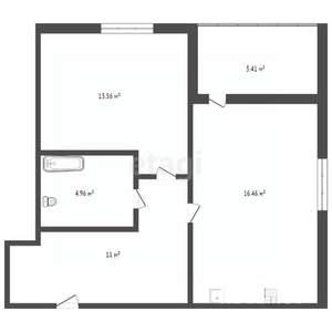 1-к квартира, вторичка, 51м2, 4/15 этаж