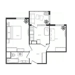 2-к квартира, вторичка, 69м2, 3/16 этаж