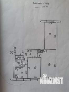 3-к квартира, вторичка, 59м2, 1/5 этаж