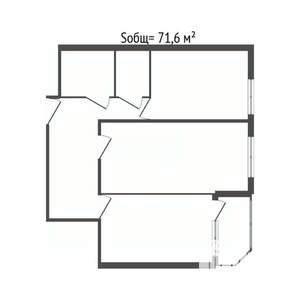 2-к квартира, вторичка, 72м2, 4/17 этаж