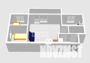 3-к квартира, вторичка, 43м2, 2/5 этаж